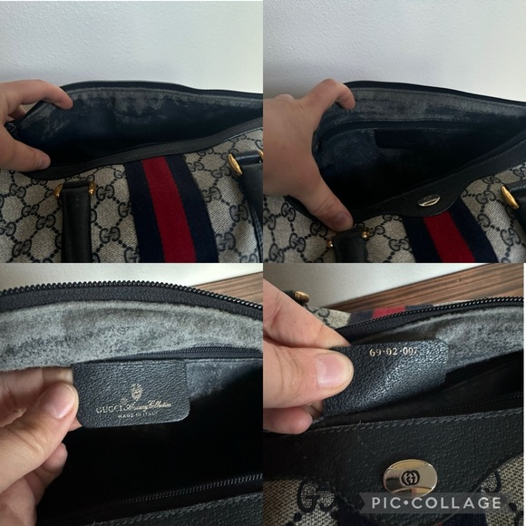 EUC Vintage Gucci GG Sherry Line Boston Bag - Picture 9 of 11